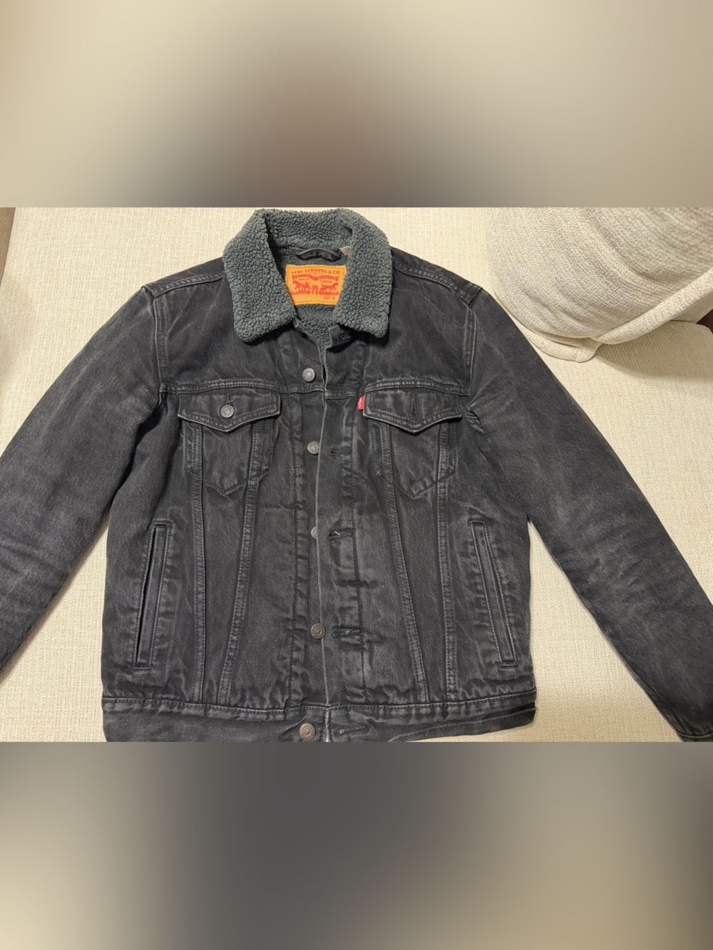 Levi's Black Sherpa Denim Jacket